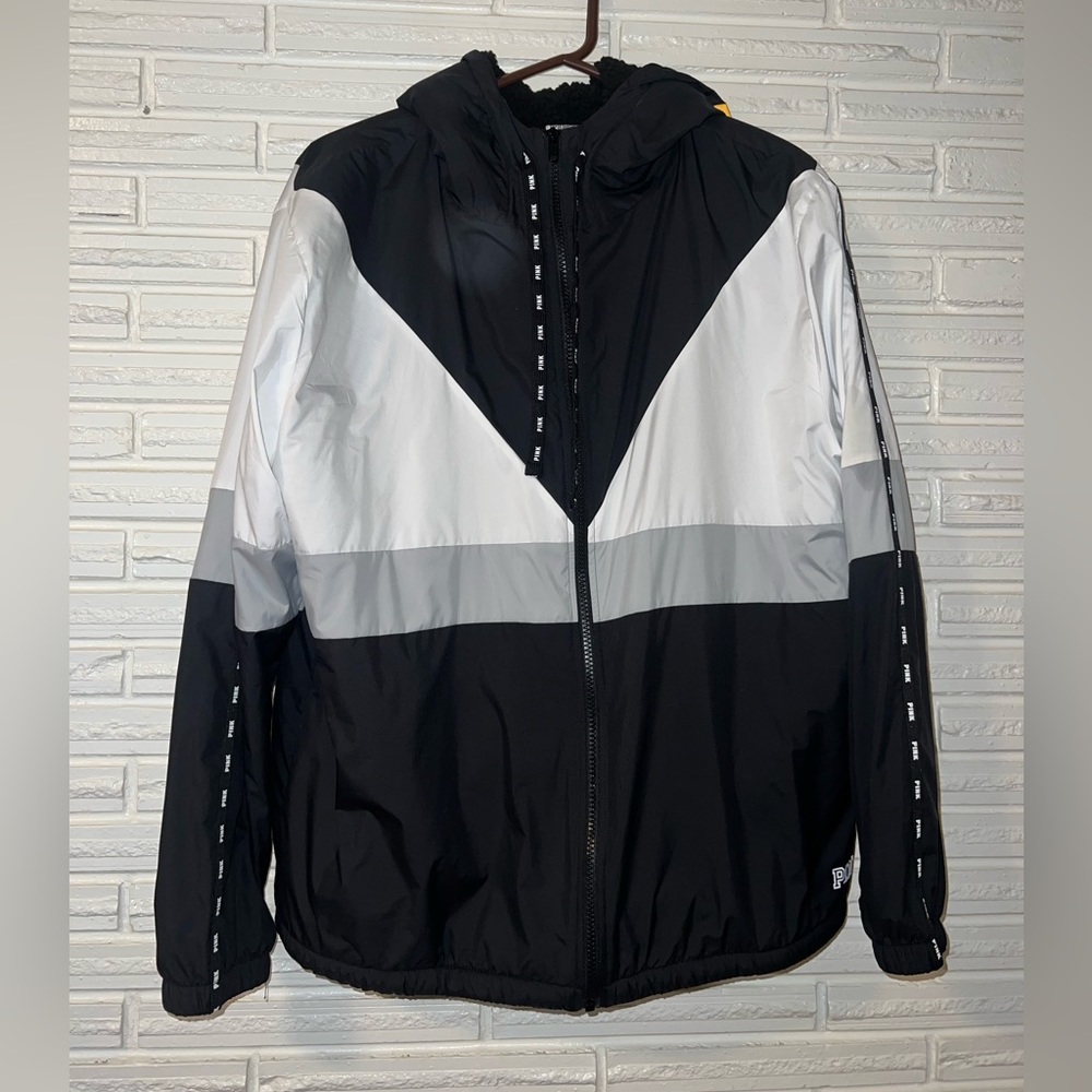 PINK Sherpa lined windbreaker